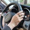 Internet celebrity's same style Korean version smart temperature-sensitive ring temperature ring men's trendy titanium steel fashionable personality cool versatile ring personalized fashion color-changing titanium steel couple ring new smart temperature-sensitive ring silver No. 8 finger circumference 56.9mm