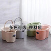 Shantou Lincun *****Manual squeezing bucket Hand-pressed floor mopping bucket Plastic rotating wringing water single bucket old-fashioned mop bucket orange pink
