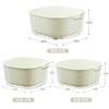 Home KATEI STORY Japanese vegetable basket drain basket plastic double-layer vegetable basin kitchen drain basket fruit basket thickened leaking basin vegetable basin white 3 sets 6 pcs