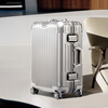 EAZZ all-aluminum magnesium alloy aluminum-magnesium trolley case aluminum frame men's and women's suitcase universal wheel boarding case travel suitcase all-aluminum magnesium alloy silver 22 inches for short and medium distance travel