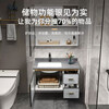 Xijianting door-to-door installation bathroom cabinet bathroom washbasin combination ceramic wash basin washbasin 80CM double-door ceramic basin cabinet + induction mirror cabinet self-installation