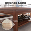 Xiaojiangcai solid wood coffee table living room home modern simple office table small apartment new Chinese tea table walnut double layer 100