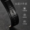 Istrap genuine leather watch strap for men and women with crocodile pattern cowhide suitable for Tissot, Longines, Mido, Citizen, Casio dw, Seiko Seagull, Fiyada, Armani watch with Leloc bracelet, dark brown same color line, silver pin buckle and dial interface width 14mm