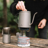 Silver Ant pure titanium hand brewed coffee pot set outdoor household drip filter titanium coffee cup long mouth thin mouth pot can be customized pure titanium double layer coffee filter