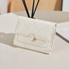Golf (GOLF) wallet women's leather short multi-card slot card holder women's multi-functional coin purse ID bag gift box birthday gift ivory white