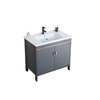 Youlai Coco floor-standing bathroom cabinet ceramic integrated basin wash basin cabinet combination bathroom wash basin wash basin space aluminum gentleman gray floor-to-ceiling door 60cm
