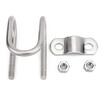 Jinchao 304 stainless steel double U-bolt screw U-shaped buckle cross water pipe clamp holder pipe clamp hoop M6*25*25-M6*6 points*6 points