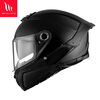 MT HELMETS motorcycle helmet Thor 4 full-face helmet with large tail fin for men and women summer breathable motorcycle racing double lens 3C certification flash black (standard transparent lens) XL