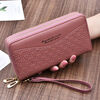 Kuqi Kangaroo Wallet Women's Long Style 2025 Chinese Valentine's Day Atmosphere Clutch Bag Multifunctional Large Capacity Mobile Phone Bag Wrist Strap Wallet Can Be Added New Purple (Soft Leather Double Pull)