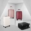 Shamit suitcase has large capacity and can be expanded. Pure PC material imported from Germany, silent universal wheel travel trolley case PC154, burgundy, expandable to 22 inches, medium and short distance 59L, needs to be checked in