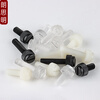 Langsiming nylon slotted knurled screw one-word hand screw PA66 plastic nylon bolt M3M4M5M6M8 M4*10 (50 pieces) white