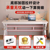 Zhongguang Sufa Home Solid Wood Computer Desk Double Desk Desk Workbench Student Desktop Gaming Table Extra Thick 25mm Solid Wood Cream White + White Frame 120x60x75cm Delivered to Home