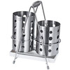 Onlycook chopstick barrel stainless steel 304 household multi-functional double barrel drain fork spoon tableware chopstick cage chopstick basket storage rack