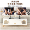 Hongbaolinjia multifunctional lifting coffee table and dining table dual-purpose cream style small apartment living room home all-in-one multi-purpose table foldable 1.2 meters solid wood coffee table snow mountain white glass