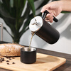 MDUG Stainless Steel French Press Coffee Pot French Hand-brewed Coffee Set Set for Making Tea Double-layer Insulation Matte Black 350ml