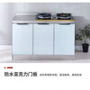 Vinoa stainless steel kitchen cabinet combination cabinet simple stove cabinet cabinet with sink integrated cabinet household storage cabinet main picture 200cm five-door combination double basin (can be left, middle or right)
