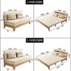 St. Lanson solid wood sofa bed small apartment foldable push-pull single double Nordic living room sitting and sleeping multi-functional dual-purpose bed environmentally friendly coconut palm model + storage box outer diameter 1.83 meters * 2.0 meters