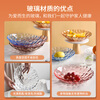 Naixun Light Luxury Fruit Plate Glass Fruit Plate Creative Modern Home Living Room Coffee Table Dried Fruit Plate Melon Seeds Candy Snack Plate 22cm Fruit Plate Transparent Limited Time 2 Only