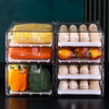 Half-life egg carton thickened egg storage box refrigerator crisper kitchen storage box double-layer drawer-type crisper egg compartment refrigerator freezer box egg tray egg storage box egg carton double-layer 32 compartments