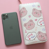Chenwen children's wallet women's long small fresh zipper large capacity money clip mobile phone storage girl cute card holder long wallet loveyou bear head
