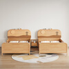 Door-to-door delivery solid wood children's bed with guardrails solid wood children's bed with guardrails 1.2 meters for boys and girls solid wood color 1.5 meters 1.35 all solid wood double side guardrail bed + 10cm skin-friendly 1200*2000
