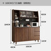 Banfik solid wood sideboard integrated wall-mounted Nordic modern living room wine cabinet tea cabinet multi-functional kitchen storage cabinet solid wood board walnut glass door 140