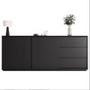 Gao Yichou minimalist sideboard modern simple solid wood wine cabinet wall-mounted tea cabinet black storage cabinet customer bedroom storage cabinet black solid wood 140x40x80cm