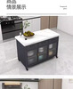 Mexueer custom table kitchen dining table integrated small apartment with drawer storage sideboard marble removable island table black 806085cm double door double drawer double door