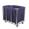 Xiangxia linen cart hotel room service cart cleaning cart storage multi-function trolley work cart B-8 disassembly and assembly of 8 tubes (blue)