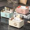 Vangas light luxury tissue storage box home living room coffee table high-end creative desktop face towel high-end napkin paper box light cream with paper support spring