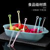 Lici disposable household individually packaged plastic fruit forks, small forks, fruit picks and toothpicks, food grade, heart-shaped transparent - simple packaging - 10,000 pieces, whole box
