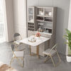 Shanlang slate folding dining table and sideboard integrated wall-mounted multi-functional storage wine cabinet household small apartment retractable dining table folding dining table