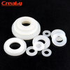 Creaby plastic nylon gasket round insulating flat gasket plastic enlarged rubber gasket washer black M6*12*0.3 100 pieces