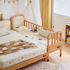 Lin's Home Splicing Bed Baby Crib Crib Side Widen and Height Guardrail Solid Wood Frame Children's Bed KN5B 0.6*2 Meters