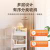 Gas high shelf mobile bookshelf trolley storage snack rack kitchen bedroom storage multi-layer simple small shelf with wheels