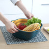 Kitchen sink drain basket eight-piece set kitchen multi-functional vegetable basket double-layer drain basin large + medium + small 6-piece set in random colors