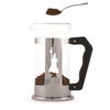 Bialetti French press pot, stainless steel glass, 8-cup capacity, manual brewing, home office coffee pot
