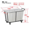 Laundry factory large linen cart hotel trolley linen frame push truck clothing factory collection cart white small size does not upgrade labor-saving model