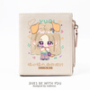 Frocat QUEEN CARD girl group gidle peripheral fans support Song Yuqi wallet card holder two-in-one thin style off-white W Song Yuqi rains with you
