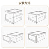 Qingye wooden shoe box can be stacked with plastic transparent shoe box shoe cabinet shoe storage cabinet shoe rack storage box storage box dormitory shoe cabinet large shoe box 45 yards / short boots can be loaded eight pieces