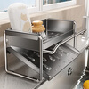 MNICN kitchen drain rack rag sponge vegetable sink sink sink faucet countertop slope pool storage upgraded stainless steel drain rack-1 piece