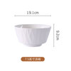 Jie Yajie ceramic soup bowl large household large noodle bowl underglaze color 7.5 inch large bowl soup basin 2 pieces white glazed
