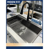 Moen 75513 sink single-slot nano oil-resistant gun ash Taichung under-counter sink 75613DB 75813EB Nano sink renderings real shot