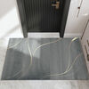 Shanye Entrance Carpet Entry Door Carpet Door Foot Carpet Cuttable Entrance Carpet Entrance Door Water-Absorbent Anti-Slip Carpet Light Luxury - Gray 120cm*180cm