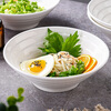 Jie Yajie ceramic soup bowl large household pure white ramen bowl underglaze color 8-inch large bowl soup basin instant noodle bowl 4 pieces