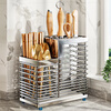 Shuaishi Kitchen Knife Rack Wall-mounted 304 Stainless Steel Knife Rack Chopstick Cage Knife Holder for Knife Storage 304 Stainless Steel Knife and Chopstick Rack (Countertop Model)