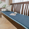 Lujie solid wood sofa cushion old-fashioned sofa cushion wooden sofa bench cushion bay window cushion wooden sofa cushion cotton and linen-coffee color 55cm*55cm single seat (thickness 2.5cm)