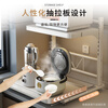 Added microwave oven rack pull-out kitchen rice cooker shelf countertop multi-functional appliance oven storage rack