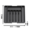 Retractable drawer divided cutlery storage box kitchen household cabinet chopsticks spoon compartment storage rack retractable cutlery tray (black)