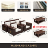 Chinese family purple sandalwood solid wood sofa combination living room winter and summer dual-purpose sofa new Chinese style storage furniture 1+1+3+coffee table
